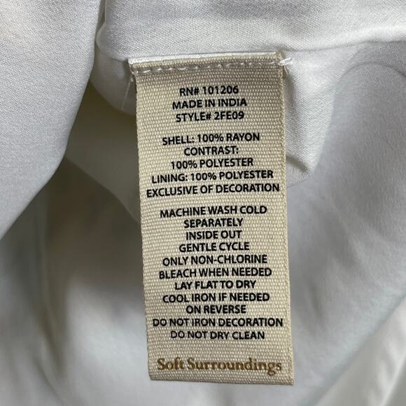 Soft Surroundings Patria Tunic Top Medium Floral Paisley Beaded Embellished Chic - Picture 7 of 7